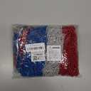 Moon Boat 100PCS 4th of July Accessories Necklaces: Blue White and Red Beads Bulk, Patriotic Party Independence Memorial Day Favors Toys Decorations