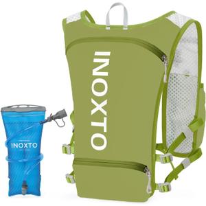 INOXTO Running Hydration Vest Backpack,Lightweight Insulated Pack with 1.5L Water Bladder Bag Daypack for Hiking Trail Running Cycling Race Marathon for Women Men