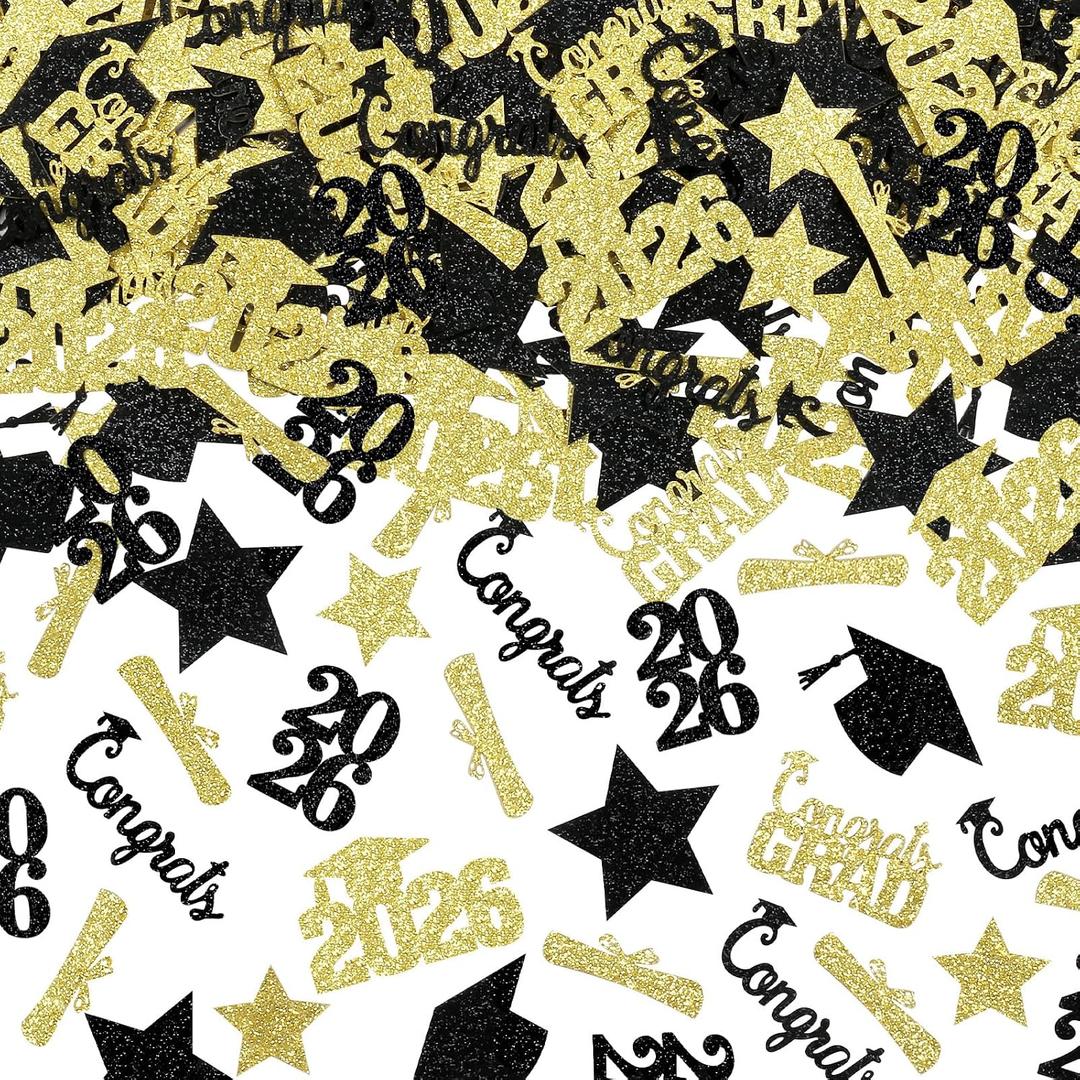 200Pcs 2026 Graduation Table Confetti Gold Graduation Confetti 2026 for Tables 2026 Graduation Party Table Decorations Gold