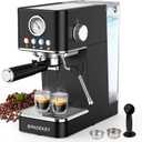 Spacekey Espresso Machine with Milk Frother, 20 Bar Professional Espresso Maker Semi-Automatic Espresso Coffee Machines for Home, Cappuccino, Latte Maker with 58oz Removable Water Tank, Black