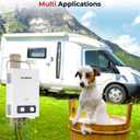 Tankless Water Heater, Camplux 1.58GPM Outdoor Propane Gas Water Heater with Portable Handle, White, 6L
