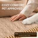 FUANGUI Couch Covers for Dogs Washable, Sofa Cover with Straps for 3 Cushion Couch,Non-Slip Pet Couch Protector for Sectional & Leather Sofa, 1PC (Khaki, 27.6" x 70.9")
