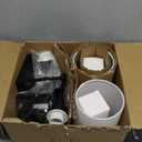 24.8 Inch Black Battery Operated Wall Sconces Set of 2, Rechargeable Wireless Wall Lights with Remote & White Fabric Shade, Indoor Not Hardwired Dimmable Wall Lamps for Bedroom, 2 Bulbs Included