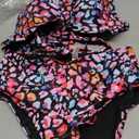 High Waisted Underwire Bikini Sets - Women 2025 Two Piece Swimsuits Halter Bathing Suits with Tummy Control Bottom, Size: L