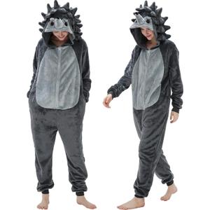 Adult Onesie Pajamas Halloween Costume One-Piece Slim Fit Sleepwear Cosplay Suit for Mens Womens