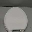 HIGHCRAFT Premium Elongated Toilet Seat with Adjustable Hinges & Quick Removal Mechanism - Molded Wood Toilet Seat - Fits Standard Elongated Toilets - Oval Seat in White