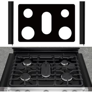 Stove Burner Covers - Reusable Stove Cover For 30 Inch LG Gas Range Model LGLDG4315 LRG4115 LRG4113 LDG4313 - Non-Stick Washable Stove Top Cover With 2Pcs Stove Gap Covers For LG Stove Top Protector