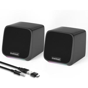 Computer Speakers for Desktop PC,Desktop Speakers,Small Computer Speakers USB Powered 3.5mm Aux Speaker