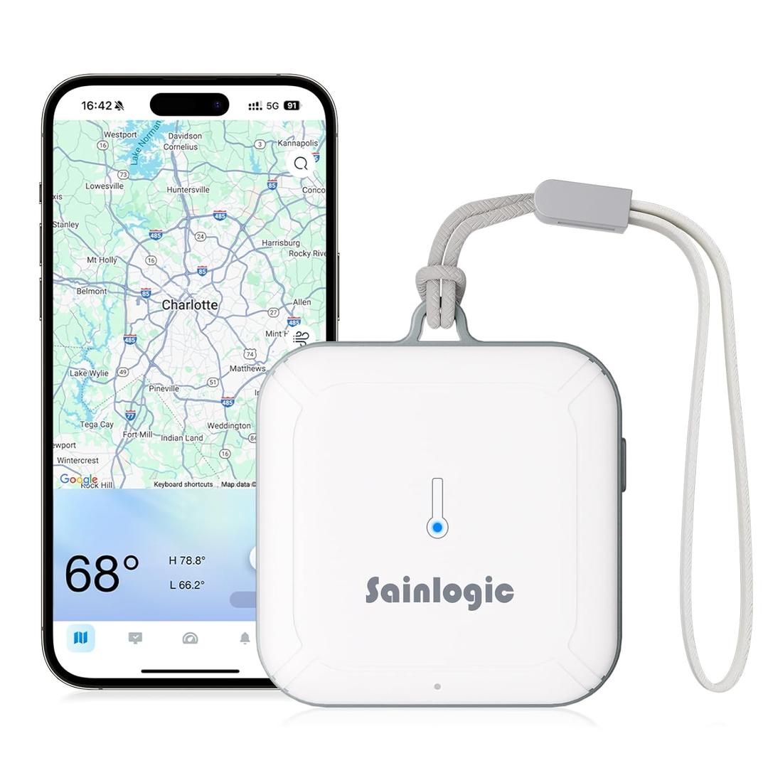 Sainlogic Smart Portable Weather Station SA3 with 24H/7D Weather Forecast by Weatherseed AI,WiFi Thermometer Hygrometer with APP/Email Alerts, 2-Year Data StorageOnly 2.4G