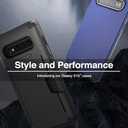 PATCHWORKS Galaxy S10 Plus Case [Level Wallet Series] Rugged Hybrid Shockproof Dual Layer TPU + PC Case [Military Grade Drop Test Certified] [Wireless Charging Compatible], Navy Blue