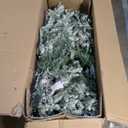 7 ft. Unlit Premium Snow Flocked Hinged Artificial Christmas Tree with Metal Stand