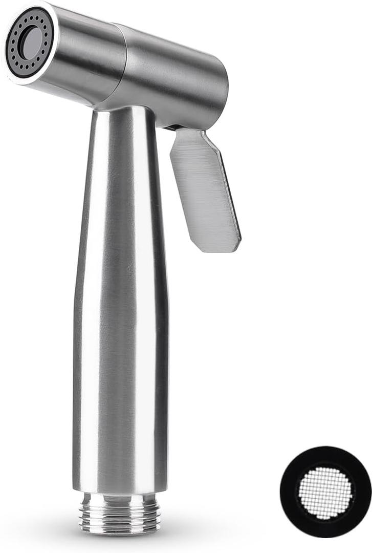 TONGNIDA Handheld Bidet Sprayer for Toilet, Stainless Steel Bidet Head for Cloth Diaper, Pet Shower, Kitchen Cleaning, Personal Hygiene, G1/2 Hose Connectors