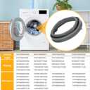 WPW10381562 W10290499 Washer Door Boot Seal Compatible with Maytag/Amana/Inglis/Whirlpool Washer Door Seal Gasket, WFW9150WW00 WFW9151YW00 WFW9250WW00 Front Load Washer Door Gasket Parts