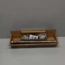 Bronze Curtain Rods for Windows 28 to 48 Inches Adjustable Decorative 1 Inch Diameter Single Window Curtain Rod Set with Classic Finials, Bronze with Gold Finishing