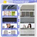 Gocozy Toddler Airplane Bed, Travel Essentials for Kids, Soft Toddler Airplane Travel Essentials with Sticker Book, Grey