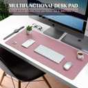 K KNODEL Large Office Leather Desk Mat, Mouse and Keyboard Pad, Computer and Laptop Mat, Desktop Protector and Cover, Writing Pad and Blotter (31.5"x15.7", Purple)