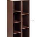 Amazon Basics 7 Cube Storage Organizer Bookcase, Sturdy Shelves, Book Shelf, Espresso, 9.3"D x 19.5"W x 41.7"H, 9.3 x 19.5 x 41.7 in