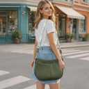 TANTOMI Crossbody Bags for Women Crossbody Purses and Wallet Vegan Leather Women's Shoulder Handbag for Everyday 2 PCS Set