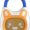 alilo Pocket Bunny Portable Kids Music Player, Musical Toys for Toddlers, Preloaded 120+ Stories/Music/Lullabies/White Noise,High Fidelity Sound Travel Bluetooth Speaker (with Strap and Ring)