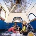 FanttikOutdoor Zeta C10 Pro Camping Tent 10 Person Instant Cabin Tent Setup in 60 Seconds with Rainfly & Windproof Portable with Carry Bag for Family Camping & Hiking, Upgraded Ventilation, Navy Blue