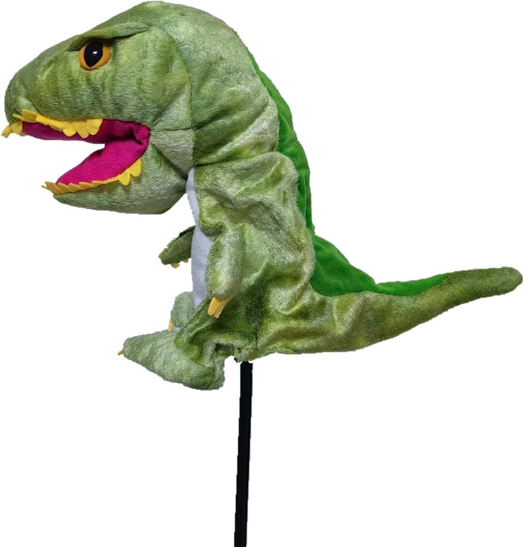 Golf Club Head Cover Funny Cartoon Golf Animal Wood Pole Set Suitable for 460 cc (Green Dinosaur)
