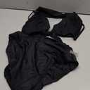 Blooming Jelly Womens High Waisted Bikini Set Tie Knot High Rise Two Piece Swimsuits Bathing Suits (Medium, Black)