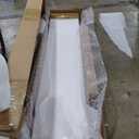 30 in. x 84 in. 1 Panel Shaker Hollow Core White Composite Bi-Fold Door with Sliding Barn Door Hardware Kit