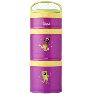 Whiskware Disney Stackable Snack Containers for Kids and Toddlers, 3 Stackable Snack Cups for School and Travel, Minnie and Daisy