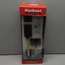 Kwikset Prava Front Door Lock Handle and Deadbolt Set, Entry Handleset Exterior with Interior Reversible Lever, Matte Black and Satin Brass, Pick Resistant SmartKey Deadbolt, with Microban Protection