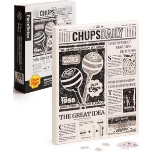 Chupa Chups X PieceRelax Puzzle Canvas Wall Art 366 Plastic Pieces for Adults - Timeless Memories - Chups Daily B&W - Unique Gift & Home Dcor with Jigsaw Puzzle Artwork [HN1436]