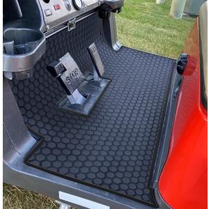 Golf Cart Floor Liner Mat Full Coverage Custom Fit for 2 and 2+2 Club Car Models Precedent 2004-2025/Onward & Tempo (2017-2025)/Villager & V4L (2019-2025 (Black)