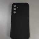 oakxco for Samsung Galaxy S23 Fe Case Silicone, Ultra Slim Thin Phone Case for Women Girls, Plain Solid Color Minimalist Aesthetic Cute Girly Design, Soft Rubber Gel TPU with Camera Cover, Black