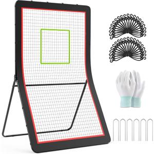Lacrosse Rebounder, Adjustable Baseball Rebounder with 5 Angles, Stable and Durable Volleyball Rebounder Suitable for Basketball Lacrosse Soccer Training. Rebounder Net Suitable for Any Weather