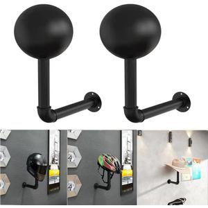PEI Motorcycle Accessories Helmet Holder, Metal Hat Rack, Wig Storage Holder Display Stand, Helmet Hanger Rack Wall Mounted Hook for Coats