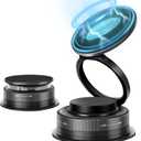 Vacuum Magnetic Phone Holder, 360 Adjustable & Foldable Car Phone Holder for MagSafe Hands-Free Suction Cup Phone Mount for iPhone & Android & All Vehicle/Car/Gym/Mirror