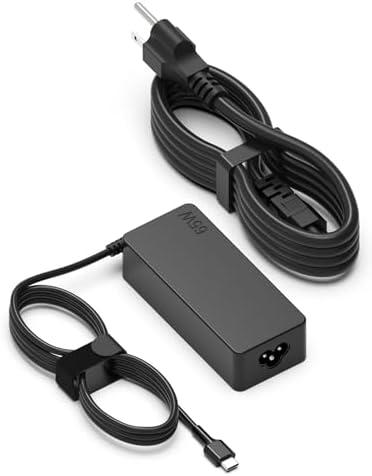 Haiyistar 65W USB C Laptop Charger for HP Envy/Spectre X360/Chromebook X360, Lenovo Thinkpad X1 Carbon T480/Yoga 7i C940 C930, Asus vivobook, Samsung, Acer, Google, Type C Computer Charger Power Cord