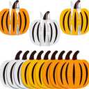 Breling 36 Pcs Thanksgiving Pumpkin Cutlery Holders Thanksgiving Silverware Holder Felt Tableware Decor Autumn Fall Harvest Party Supplies
