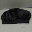 22 Momme 100% Real Mulberry Silk Bonnet for Sleeping Women, Large Hair Care Bonnet for Long Curly Hair, Double Layer Silk Hair Wrap with Soft Elastic Band, Non-Slip Sleep Cap, Black