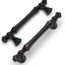 Amerdeco 10 Pack Oil Rubbed Bronze Cabinet Pulls 3.75 Inch(96mm) Hole Center Cabinet Hardware Kitchen Cabinet Handles for Bathroom Drawer Pulls Dresser Pulls ZH0014