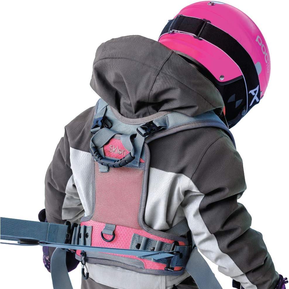 Sklon Ski and Snowboard Harness Trainer for Kids - Training Leash Teach Your Child the Fundamentals of Skiing | Snowboarding (Pink Snowflake)