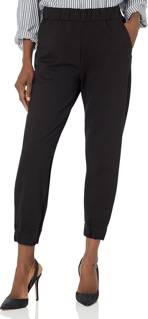 VELVET BY GRAHAM & SPENCER Women's Monterey Ponti Cuffed Jogger Pant, Black, Small VELVET BY GRAHAM & SPENCER Women's Monterey Ponti Cuffed Jogger Pant, Black, Small