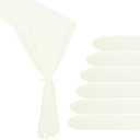 6 Pack 10Ft Ivory Chiffon Table Runner 29x120 Inches Sheer Fabric Table Runner Romantic Wedding Runner for Thanksgiving Christmas Bridal Shower Decorations Ivory