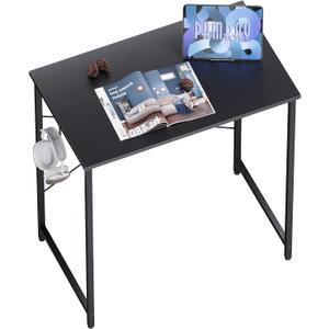 Pamray 23 Inch Computer Desk for Small Spaces, Home Office Work Desk with Headphone Hook, Small Office Desk Study Writing Table (Black)