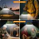 CREATE BRIGHT Camping Lights, Tent Lights for Camping, Rechargeable LED Camping Lantern with 4 Light Modes & Tripod Mount , Waterproof Tent Light for Emergency, Outdoor, Photography, Repair, Hurricane