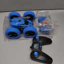 QUNREDA Remote Control Car, RC Cars Toys for Kids Ages 6-12, 4WD Stunt Car with LED Lights & 360 Flips, 2.4GHz, Upgraded USB-C Modular Batteries, 8-10 Year Old Boys Birthday Gift 1-Blue