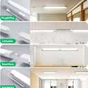 Plug in Ceiling Light 4FT Linkable 36W 5000K LED Shop Lights for Workshop Garage, Plug in Tube Light Fixture, 4500LM Closet Wall Light for Workbench Kitchen Office Bathroom, Triproof