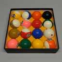 Billiard Balls Set 2-1/4" Regulation Size Pool Table Balls for Replacement (16 Resin Balls)