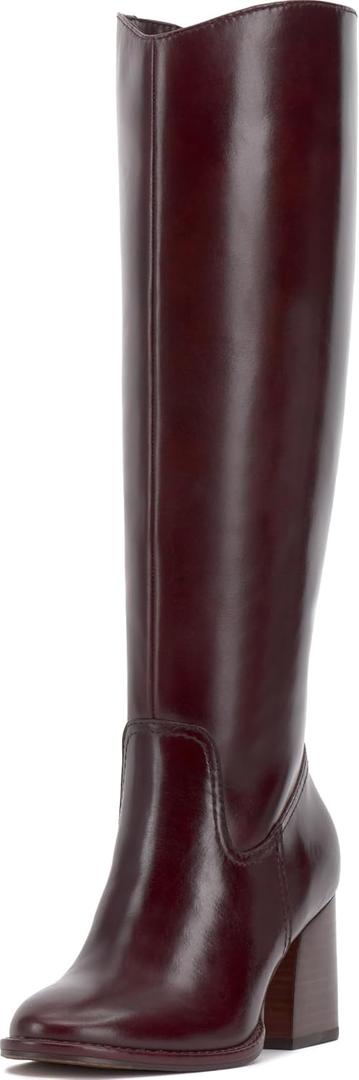 Vince Camuto Leila Wide Calf Knee High Boot, Rich Mahogany Wide Calf, 9