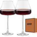 Clear Wine Glasse one, 23oz Classic Stemmed Crystal Burgundy Glasses, Dishwasher Safe Stemware for Red or White, Gift for Party, Holiday, Anniversary, Restaurant, Home Bar, Daily Use