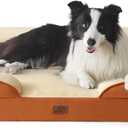 Bedsure Orthopedic Dog Beds Large Sized Dog - Washable Large Dog Cat Bed Waterproof, Comfort Dogs Couch Sofa with Washable Removable Cover, Pet Bed with Nonskid Bottom, Ember Clay, 35"